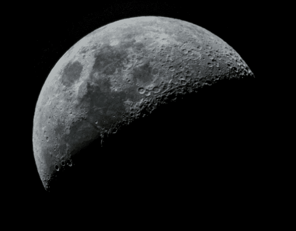 What do you see through a telescope? 1 moon the moon through a telescope
