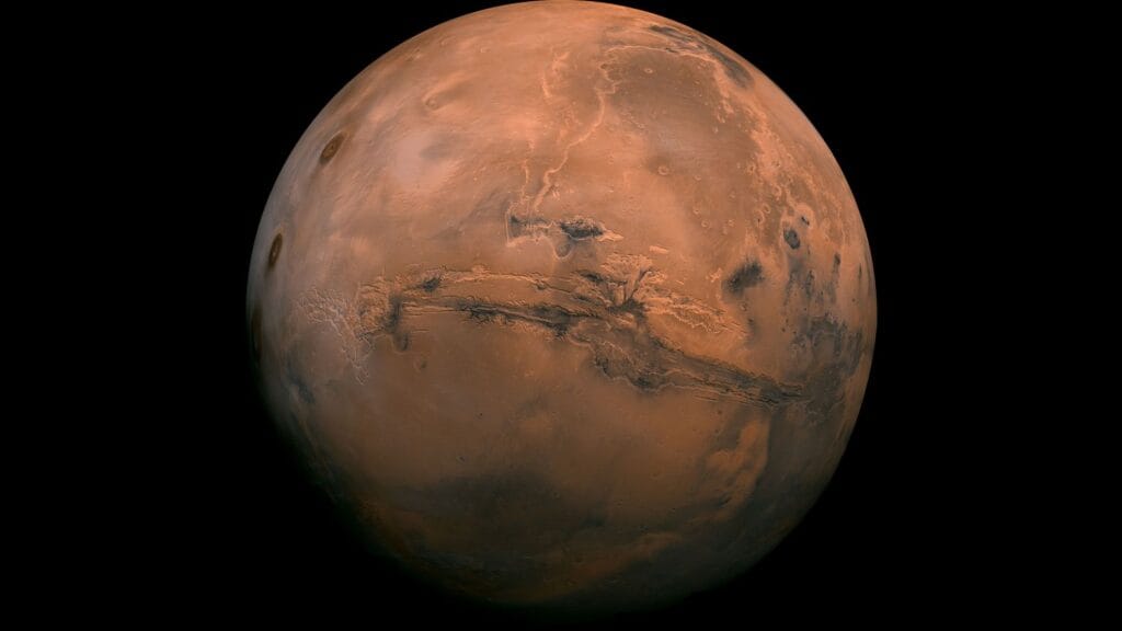 mars door een telescoop