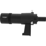 Omegon-9x50-finder-black Omegon 9x50 telescope viewfinder angled view