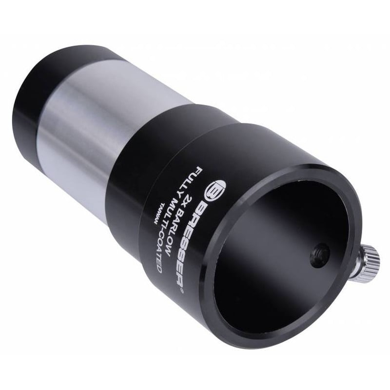 Bresser 2x Barlow lens 1.25 inch 1 Bresser 2x 125 Barlow Lens Bresser 2x 1,25" barlowlens met meervoudige coating en metalen behuizing voor telescoop en oculair