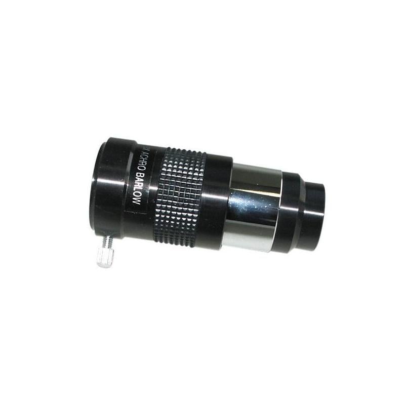Bresser 3x Barlow lens 1.25 inch 1 Bresser 3x 125 Barlowlens Achromatisch Bresser 3x, 1,25" achromatische Barlowlens met metalen behuizing en schroefklem voor oculairbevestiging