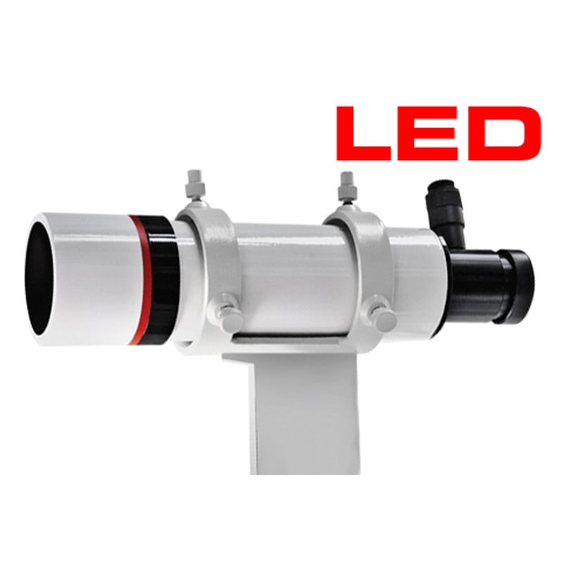 Bresser Messier zoeker 8x50 1 Bresser 8x50 Messier zoeker 1 Bresser 8x50 Messier zoeker met LED-verlichting en universele montagehouder