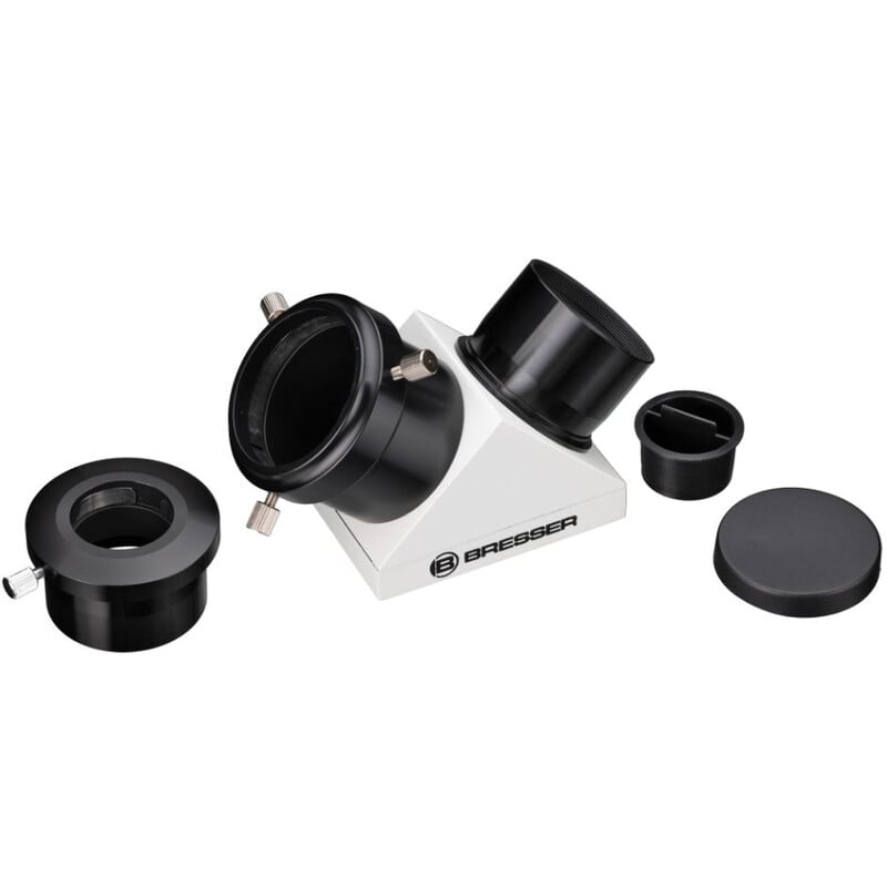 Bresser 90° 2 inch Zenitspiegel 2 Bresser 90° 2 Zenitspiegel 3 Bresser 90° 2" zenitspiegel met losse accessoires zoals adapterring en stofkappen