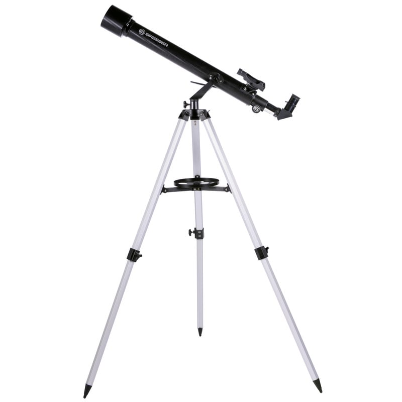 Bresser AC 60/700 Telescoop Arcturus AZ 2 Bresser AC 60 700 Telescoop Arcturus AZ 3 Bresser AC 60/700 Arcturus AZ close-up van de 1,25″ focuser met oculair