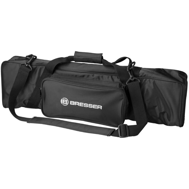 Bresser TP-100 DX Tripod 2 Bresser Tripod TP 100 DX 2 Bresser TP-100 DX solid black carrying case with shoulder strap and zipper closure for safe transportation
