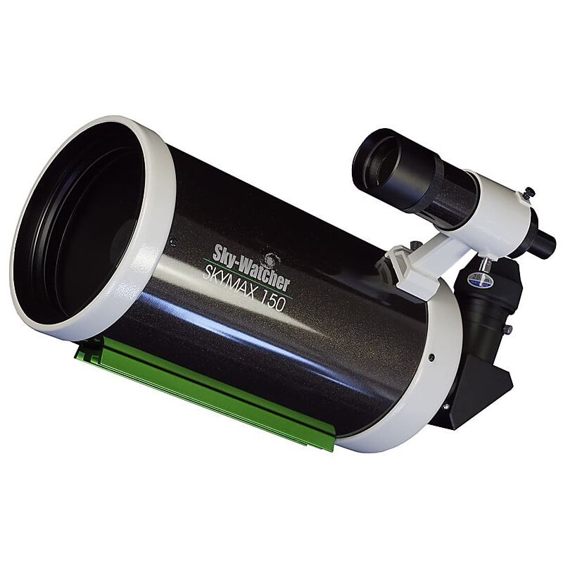 SKYMAX-150 PRO HEQ5 PRO SynScan Schott optical glass logo als aanduiding van gebruikt optisch glas voor de primaire spiegel