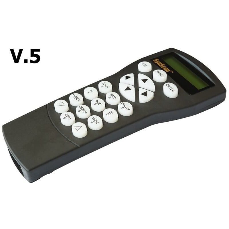 SKYMAX-180 PRO (EQ5 PRO SynScan™) SynScan V5 computerised hand controller with illuminated keypad and LCD display for GoTo navigation.