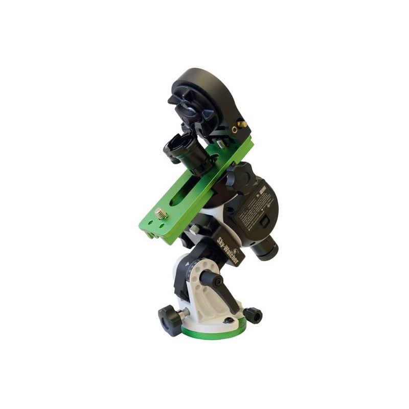 Sky-Watcher Star Adventurer Mini Wi-Fi (SAM) Pro-Pack 1 Skywatcher Montering Star Adventurer Mini Wi Fi Astro Set 2 Skywatcher Montering Star Adventurer Mini Wi-Fi Astro-Set zijaanzicht op poolhoogtewig met gemonteerde DSLR-camera.
