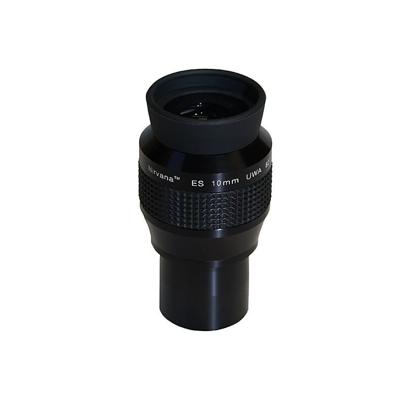 Sky-Watcher 10 mm Nirvana-ES UWA 82° Oculair 1 Skywatcher Oculair Nirvana ES UWA 82° 10mm 125 Skywatcher Oculair Nirvana ES UWA 82° 10mm groothoekoculair met rubberen oogschelp en gekartelde handgreep in 1,25 inch vatting.