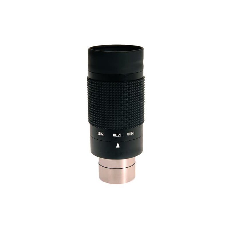 Skywatcher Zoom eyepiece 8-24mm, 1.25" 1 Skywatcher Zoom eyepiece 8 24mm 125 Skywatcher Zoom eyepiece 8-24mm 1.25 inch black zoom eyepiece with ribbed grip, focal scale and folding eyecup.