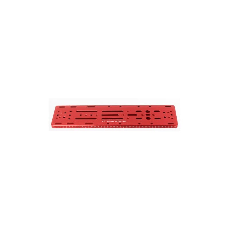 William Optics 400mm Losmandy Swan Series 2 William Optics 400mm Losmandy Swan Series 2 William Optics 400mm Losmandy Swan Series dovetail in red color, side view