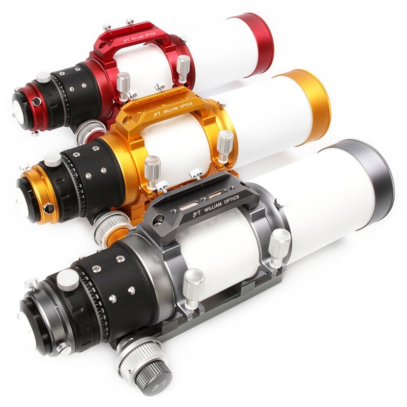 William Optics GranTurismo 81/478 APO IV Gold OTA 2 William Optics AP 81 478 81 Apochromatische refractor Gran Turismo IV OTA 1 William Optics AP 81/478 81 beschikbaar in verschillende kleuren