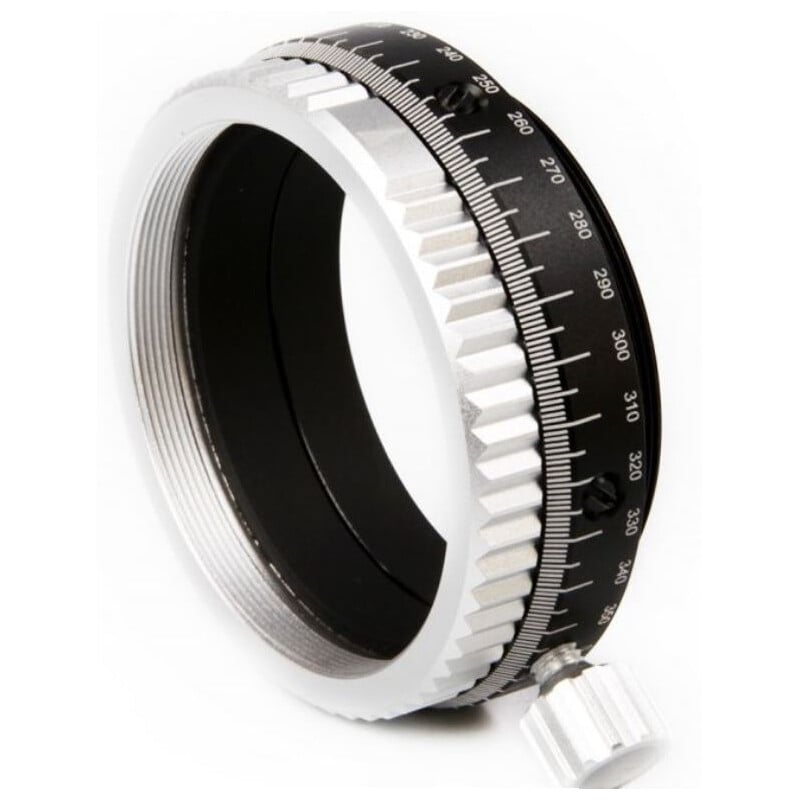 William Optics M63 Rotator Adapters voor focusers 1 William Optics Rotator Adapters voor M63 focusers William Optics M63 rotator adapter met zwarte schaalverdeling en zilveren gripring voor M63 schroefdraad