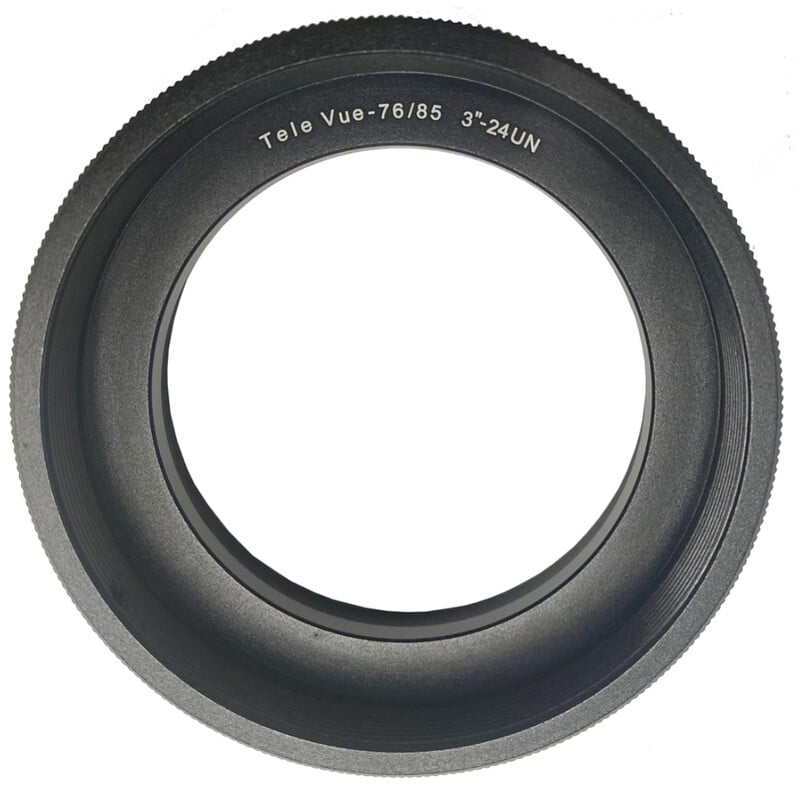 iOptron Adapter iAFS2 / TeleVue 76/85 1 iOptron Adapter iAFS2 TeleVue 7685 1 iOptron Adapter iAFS2 black aluminum adapter ring for TeleVue 76 and 85 with 3-inch 24TPI threads