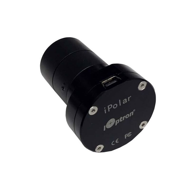 iOptron iPolar Elektronische Poolzoeker voor CEM26 en GEM28 2 iOptron CEM26 GEM28 iPolar Elektronische Poolzoeker 3 iOptron CEM26/GEM28 elektronische poolzoeker met USB-aansluiting aan de achterkant op zwarte behuizing