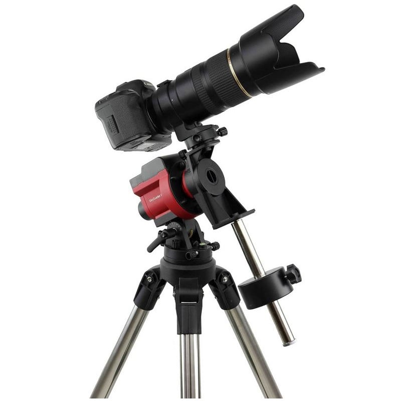 iOptron SkyGuider Pro Montering iPolar Set 2 iOptron SkyGuider Pro Montering iPolar Set 7 iOptron SkyGuider Pro met telescoop gemonteerd op iOptron-statietriple voet