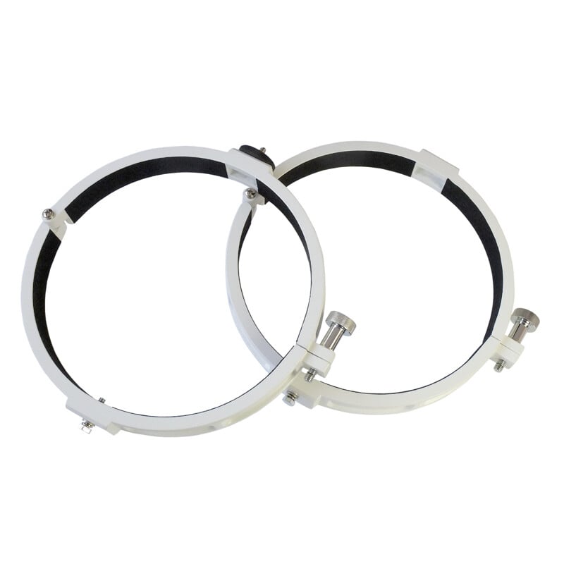 Sky-Watcher 354 mm Newton Tube Rings 1 Skywatcher 354mm Buisringen Skywatcher 354mm buisringen set van twee aluminium tubusringen met vilten voering en snelsluiting.