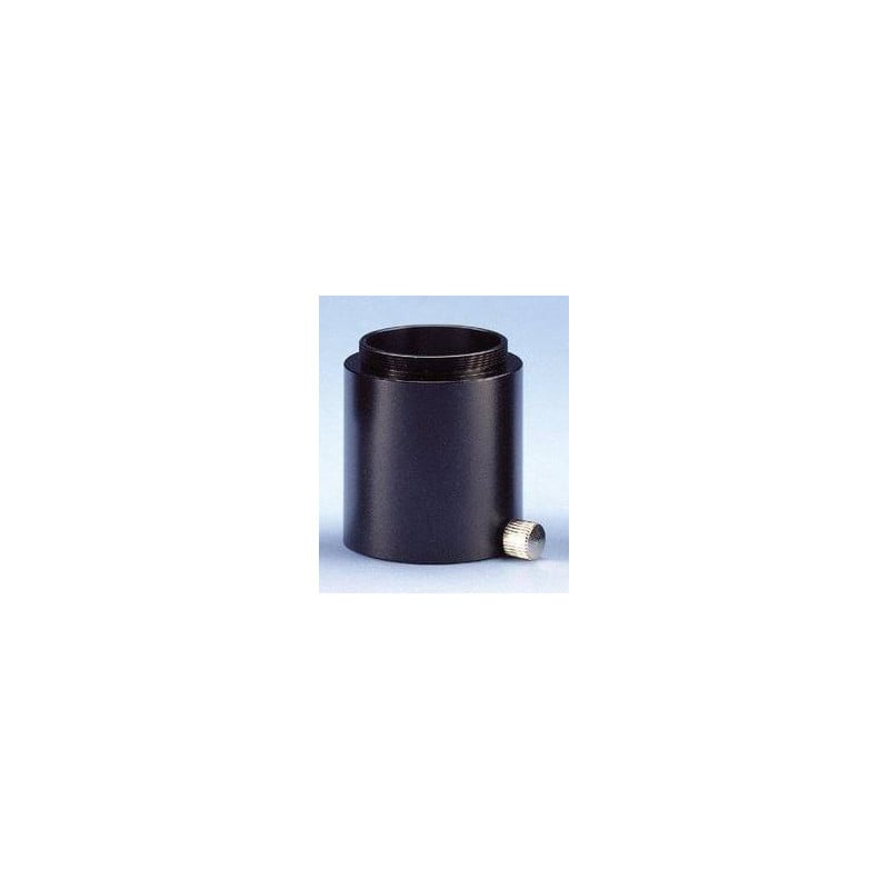 Skywatcher Camera-Adapter Universal/Tal 1,25" 1 Skywatcher Camera Adapter UniversalTal 125 Skywatcher Camera-Adapter zwart metalen 1,25 inch Universal/Tal camera-adapter met klemsschroef op blauwe achtergrond.