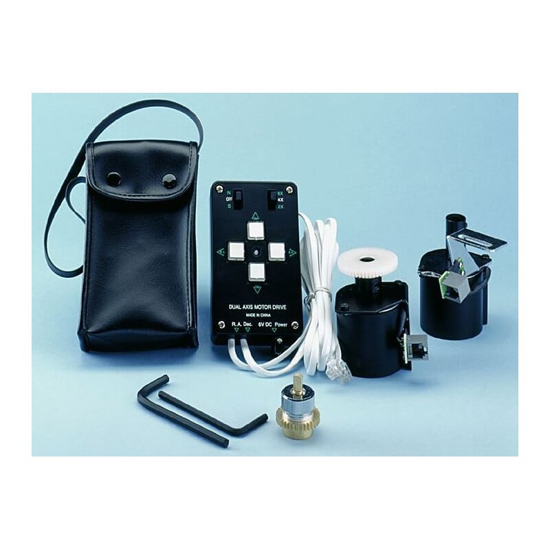 Sky-Watcher RA and DEC Motor set for EQ3-2 1 Skywatcher EQ 3 2 motor set RA and DEC Skywatcher EQ-3-2 motor set complete set with hand controls, cables, battery bag, RA/DEC motors, gear clutch and allen keys.