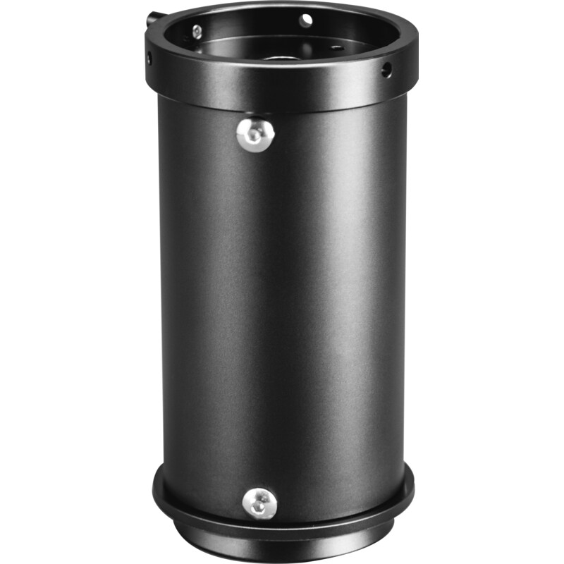 Sky-Watcher 180 mm Pier Extension EQ5 / HEQ5 / WAVE 2 Skywatcher EQ5HEQ5 180mm Zuilverlenging WAVE 1 Skywatcher EQ5/HEQ5 180mm zuilverlenging WAVE op statief met montering als voorbeeld van de montagehoogte.