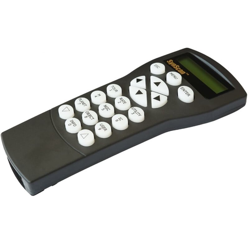 Skywatcher handbediening SynScan GoTo-handcontroller met groot display en witte bedieningstoetsen voor Skywatcher monteringen
