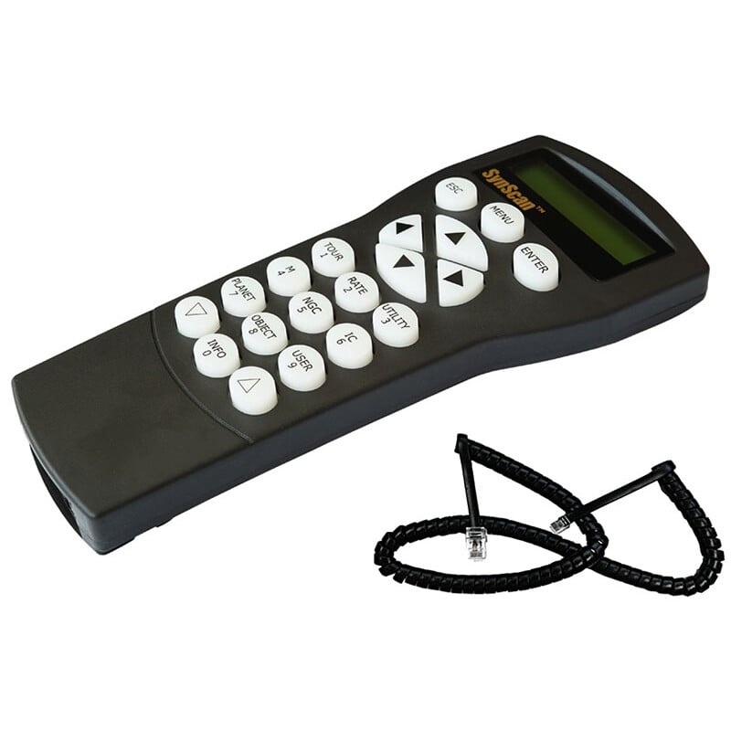 Sky-Watcher SynScan GoTo Hand Controller with Cable 1 Skywatcher Hand Controller with Cable SynScan GoTo 2 Skywatcher hand control box with SynScan V5 hand control and supplied connecting cable for azimuthal Sky-Watcher mounts