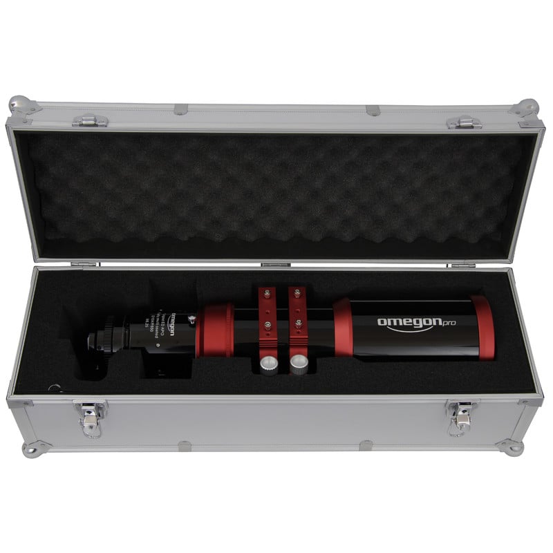 Omegon Pro 104/650 APO Refractor OTA + 2" Field Flattener 2 Omegon Apochromatic refractor Pro APO AP 104 650 ED OTA 2 Field Flattener 15 Omegon APO AP 104/650 Apochromatic in aluminum transport case with foam interior