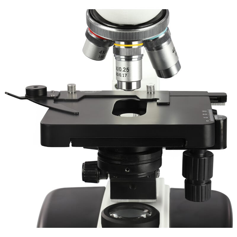 Omegon BioMon Microscope, 40x-1000x, Led 2 Omegon BioMon microscope 40x 1000x led 2 Omegon BioMon Microscope close-up of LED lighting system under the plattform