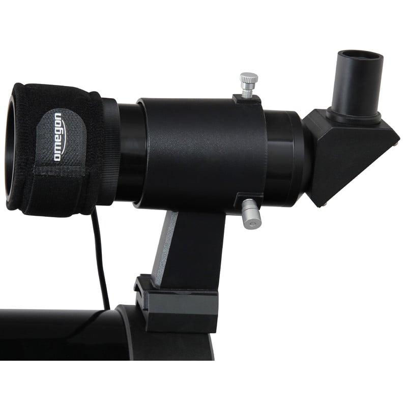 Omegon Dauwlint 20cm 2 Omegon Dauwlint 20cm voor 50mm zoeker 1 Omegon Dauwlint 20cm gemonteerd op zoekeroculair voor bescherming tegen nachtelijke dauw