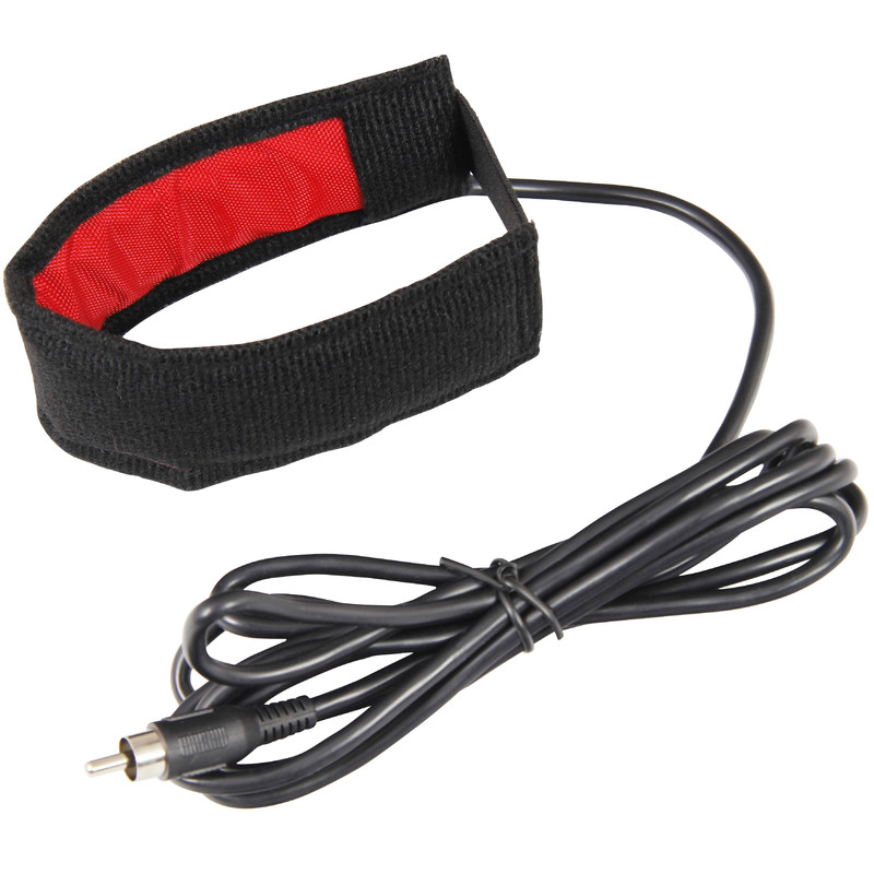 Omegon Dauwlint 20cm 1 Omegon Dauwlint 20cm voor 50mm zoeker 2 Omegon Dauwlint 20cm rode binnenvoering en klittenbandsluiting in flexibele bandconstructie