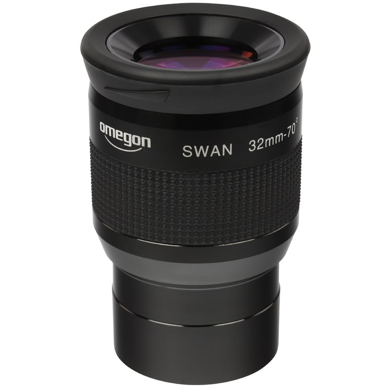 Omegon ProDob N 203/1200 DOB II with Radiant – 203mm Dobson 1 Omegon Dobson telescoop ProDob N 203 1200 DOB II with radiant 5 Omegon N 203/1200 Telescoop 32mm SWA oculairclose-up met gezwarte lensranden en rubber grip
