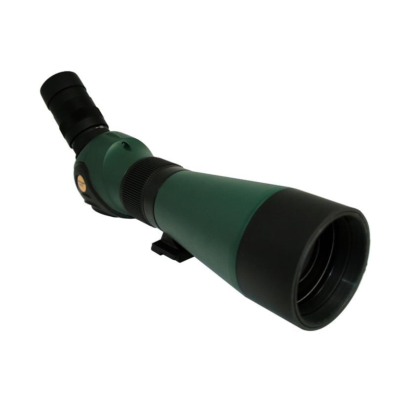 Omegon ED HD Zoom Spotting Scope, 20-60x84mm 1 Omegon ED HD zoom spotting scope 20 60x84mm 4 Omegon ED HD zoom spotting scope 20–60x84mm schuin zijaanzicht op vergrotingseenheid en handgreep