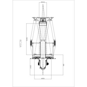 Omegon Hoofdspiegel 254 mm f/8 Ritchey-Chrétien Spiegelset