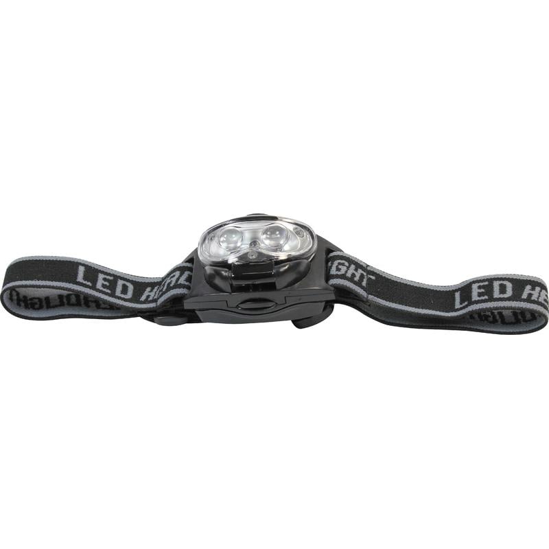 Omegon LED-Hoofdlamp 1 Omegon LED hoofdlamp 1 Omegon LED-hoofdlamp vooraanzicht met centrale rode LED en verstelbare hoofdband