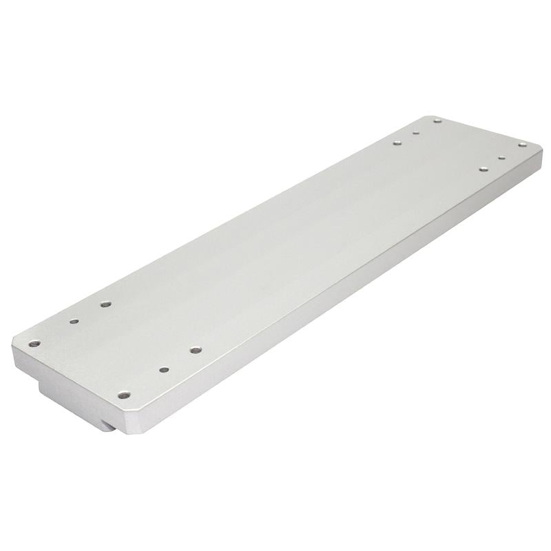 Omegon Parallel-Montageplaat Losmandy-Style, 370mm 1 Omegon Losmandy style parallel montageplaat 370mm Omegon parallel-montageplaat bovenaanzicht van zilverkleurige 370mm aluminium montageplaat met boorgaten voor dubbele telescopen