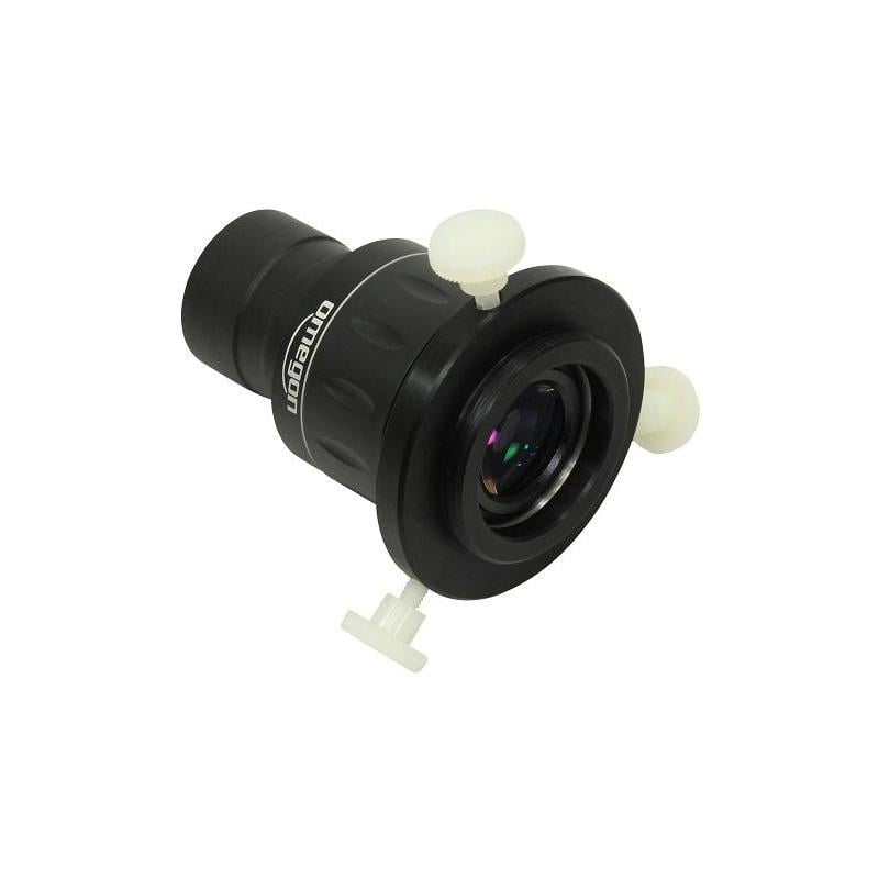 Omegon 6mm Oculair Cronus WA (1,25 inch) 2 Omegon Oculair Cronus WA 6 mm 1 25 1 Omegon Cronus WA 6mm Oculair zijaanzicht van oculairstructuur met lensopening en filterschroefdraad zichtbaar.