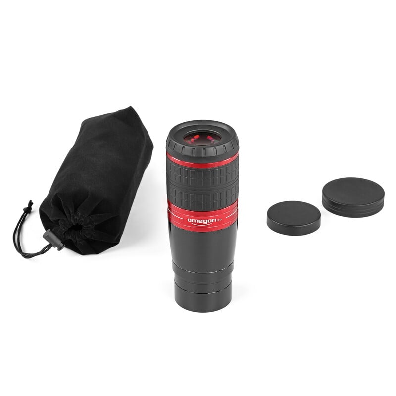 Omegon 6mm oculair 80° OGDO 2 Omegon Oculair OGDO 6mm 80d Omegon OGDO Oculair 6mm 80° naast fluwelen tas inclusief objectief- en oculairdoppen.