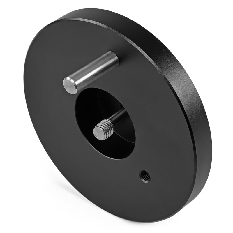 Omegon Pier Extension 45 mm for Vixen Mounts 1 Omegon Per column for Vixen mounts 45 mm 2 Omegon Per column side view mounting plate with aligned mounting pin