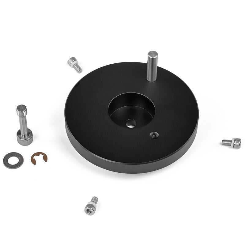 Omegon Pier Extension 45 mm for Vixen Mounts 2 Omegon Per column for Vixen mounts 45 mm 3 Omegon Per column top plate adapter with mounted central shaft and screw openings