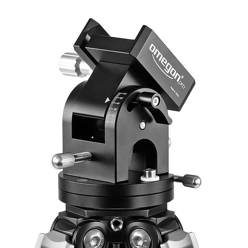 Omegon Polar Wedge Deluxe 2 Omegon Polar wedge Deluxe 2 Omegon Polar wedge Deluxe zijkant met lasergegraveerde schaal en robuuste constructie