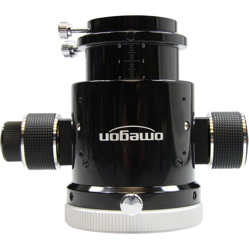Omegon Hybrid Crayford Focuser SC Dual Speed 2" 2 Omegon SC Hybrid Crayford Dual Speed focuser 2 Omegon Hybrid Crayford Focuser 2 inch volledige rechterzijde met fijnstelverhouding 10:1 en ronde ringklem