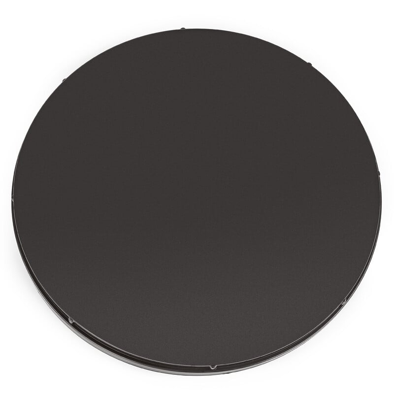 Omegon Stofkappen voor 254 mm OTA (Optische Buis) 1 Omegon Stofkappen Stofkap voor 10 OTA 1 Omegon Stofkappen 10 inch kunststof dop bovenaanzicht met matte zwarte afwerking