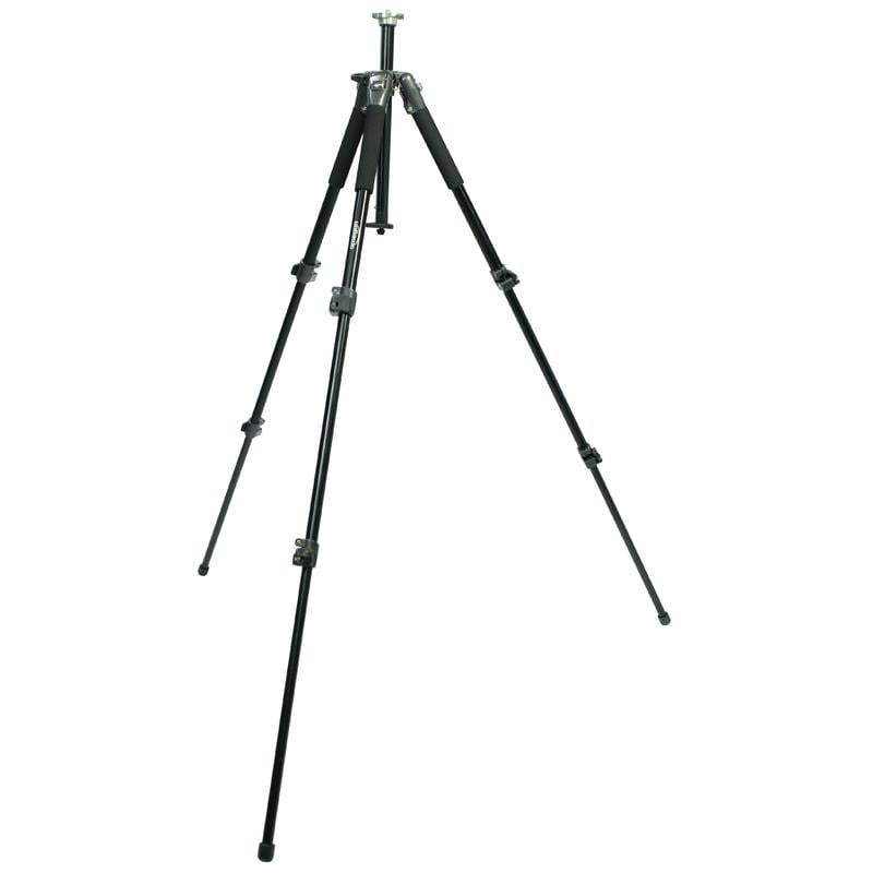 Omegon Titania 500 Aluminium Driepootstatief 2 Omegon Titania 500 statief 1 Omegon Titania 500 statief zijaanzicht volledig uitgeklapt voor maximale hoogte