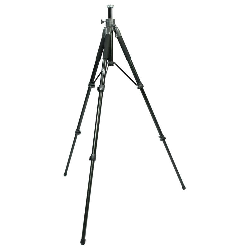 Omegon Titania 800 Aluminium Driepootstatief 2 Omegon Titania 800 statief 1 Omegon Titania 800 statief volledig uitgeklapt zijaanzicht met middenzuil en centrale stut