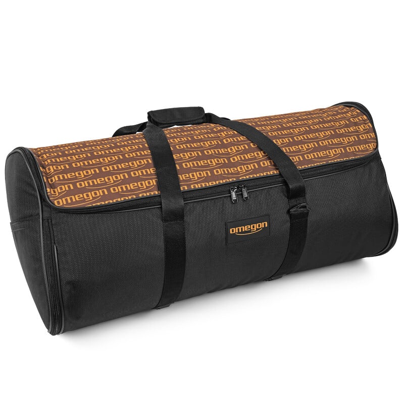 Omegon Gewatteerde Transporttas voor Newton 150 mm f/5 1 Omegon Transporttas Gewatteerde Tas voor Newton telescopen 150 750 6 f 5 Omegon Gewatteerde Tas zijaanzicht met dubbele handriemen, rits en robuust afgewerkte hoeken