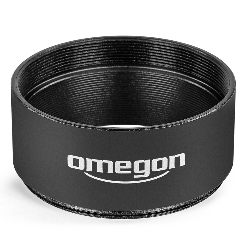 Omegon M48 Verlengstuk - 20mm 1 Omegon Verlengstuk M48 Extension 20mm Omegon M48 Verlengstuk close-up bovenaanzicht met interne schroefdraad en wit Omegon-logo