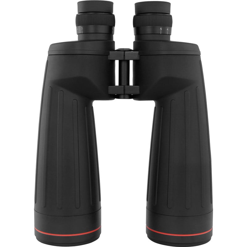 Omegon Argus Binoculars 11x70 1 Omegon Binoculars Argus 11x70 4 Omegon Binoculars Argus 11x70 top view of bridge construction and double focus adjustment