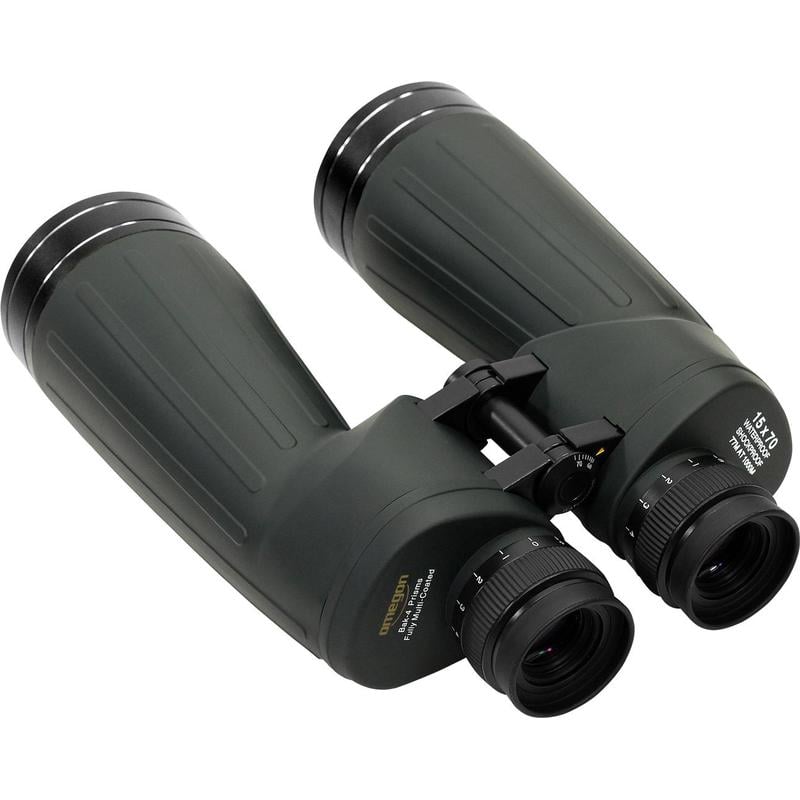 Omegon Brightsky Verrekijkers 15x70 1 Omegon Verrekijkers Brightsky 15x70 2 Omegon Verrekijkers Brightsky 15x70 achteraanzicht met rubberen grip en dubbele scherpstelringen