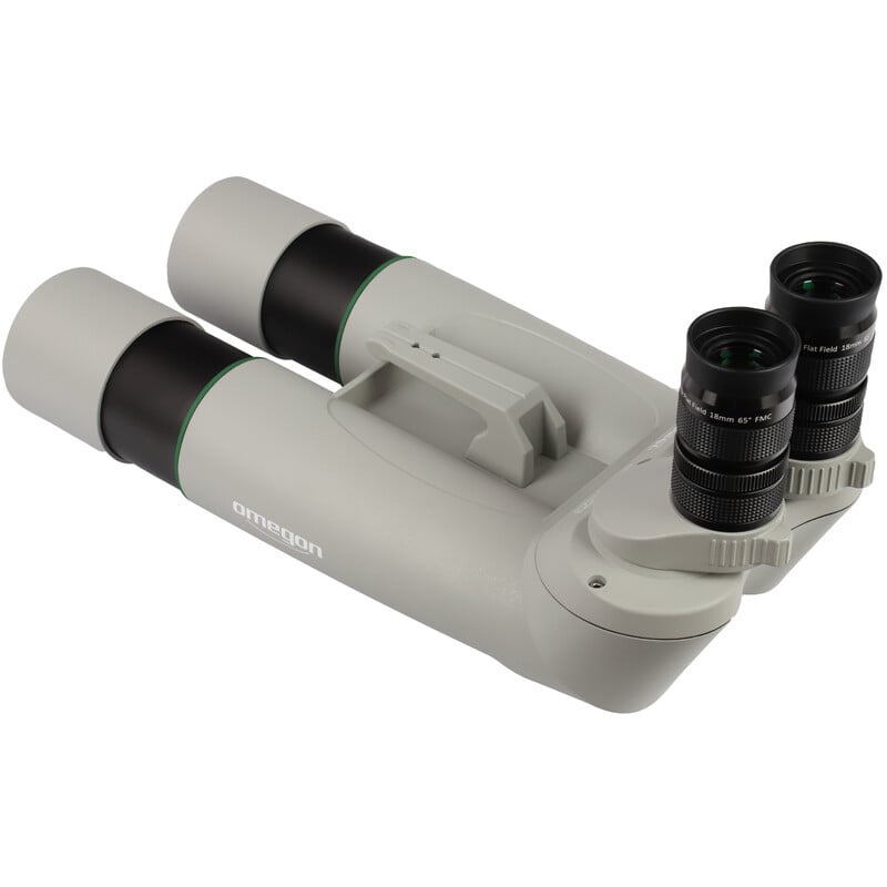 Omegon Brightsky 90° Verrekijkers 22x70 + Etui 1 Omegon Verrekijkers Brightsky 22x70 90d Etui 11 Omegon Brightsky 90° Verrekijkers in geopende koffer met foam inlay en accessoire-inhoud