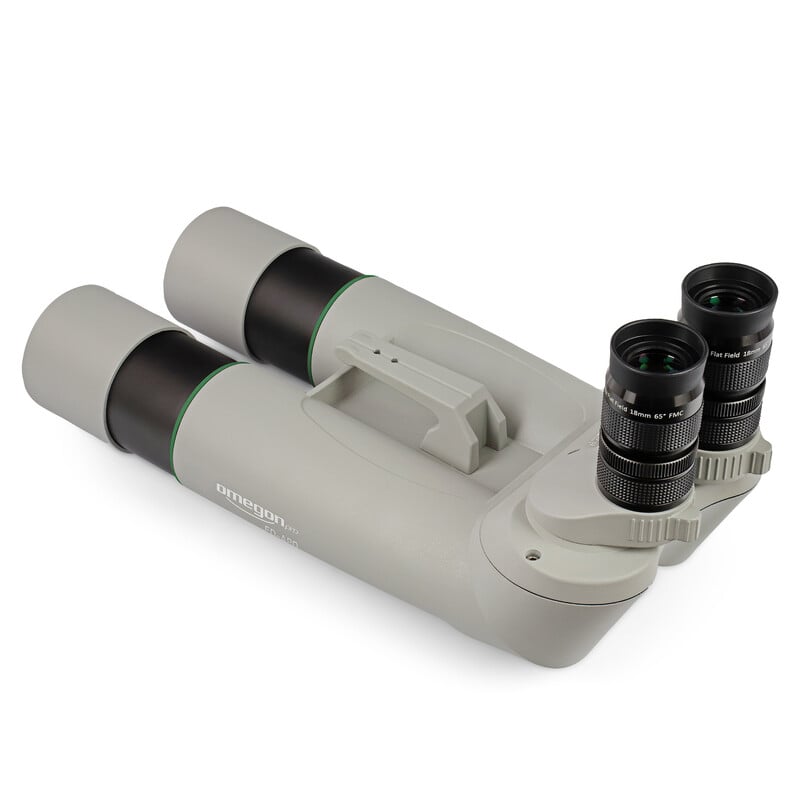 Omegon Brightsky ED-APO Verrekijker 22x70 - 90° + Etui 1 Omegon Verrekijkers Brightsky ED APO 22x70 90d Etui 9 Omegon Brightsky ED-APO Verrekijker 90° vaste opstelling liggend in geopende foamkoffer met deksel